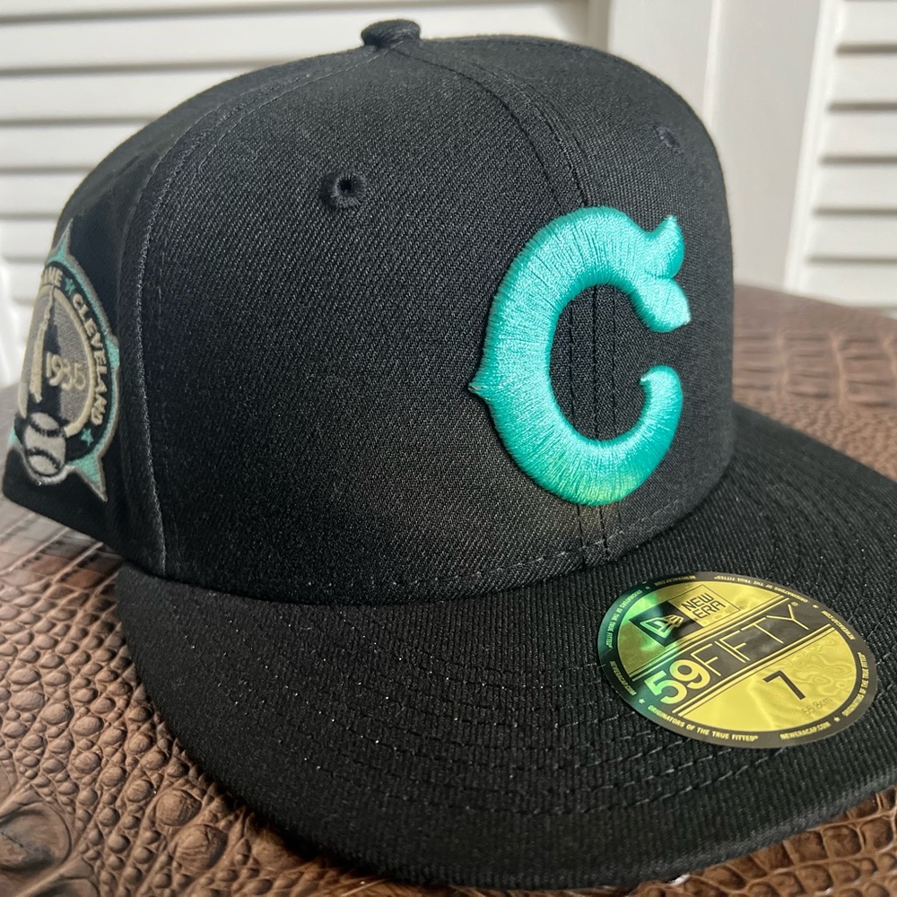 New Era Black and Teal Fitted Cap